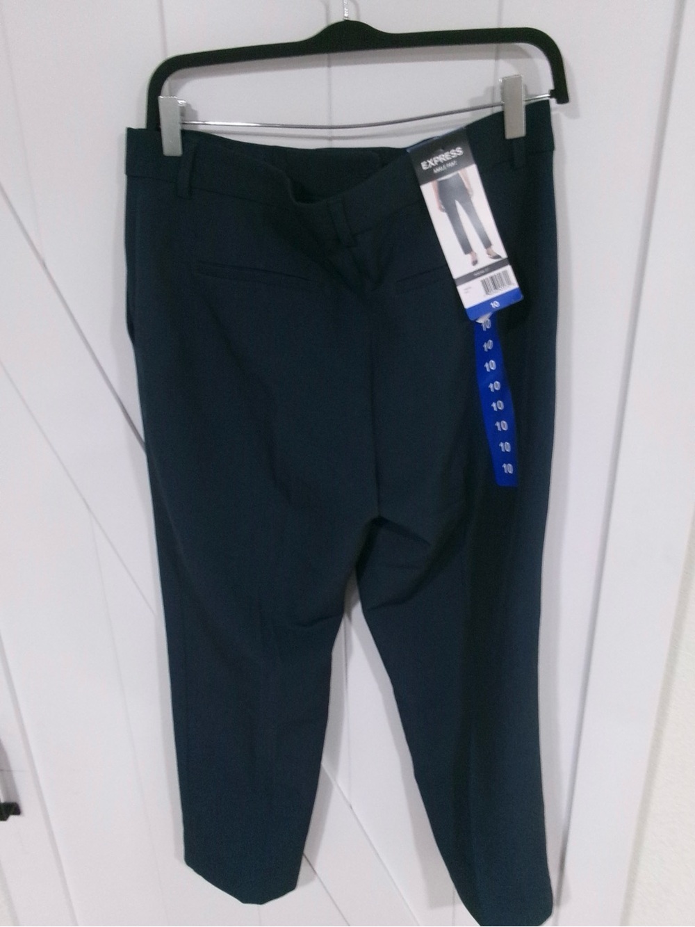 Express Navy Slim Cropped Dress Pants